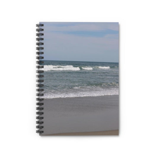 NN Spiral Notebook - Ruled Line Waves Coming Over