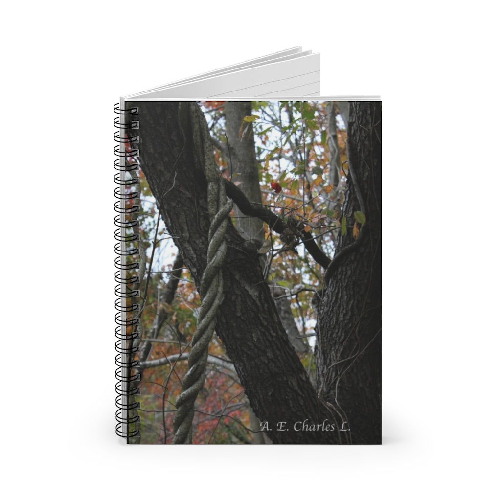 Spiral Notebook - Ruled Line Twisted Branches