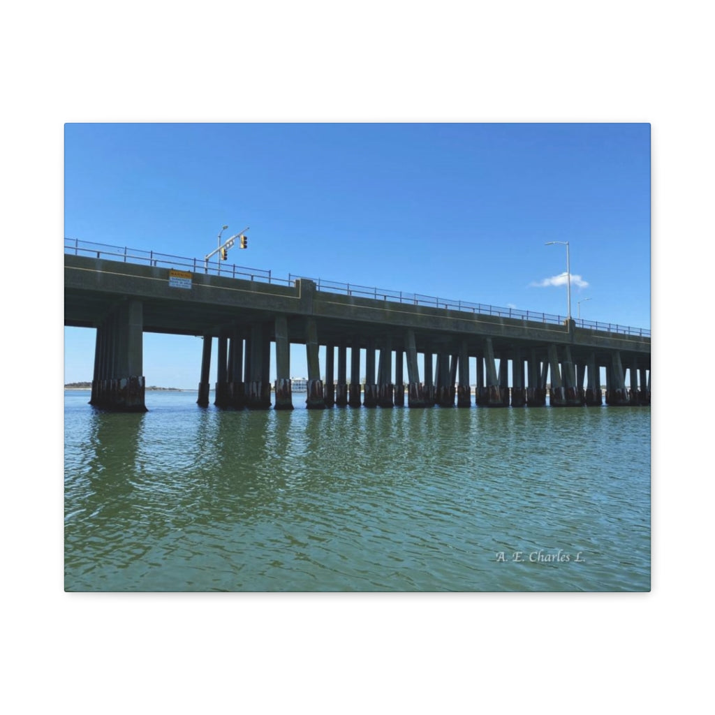 Canvas Gallery Wraps OCMD Blue Sky Below Bridge