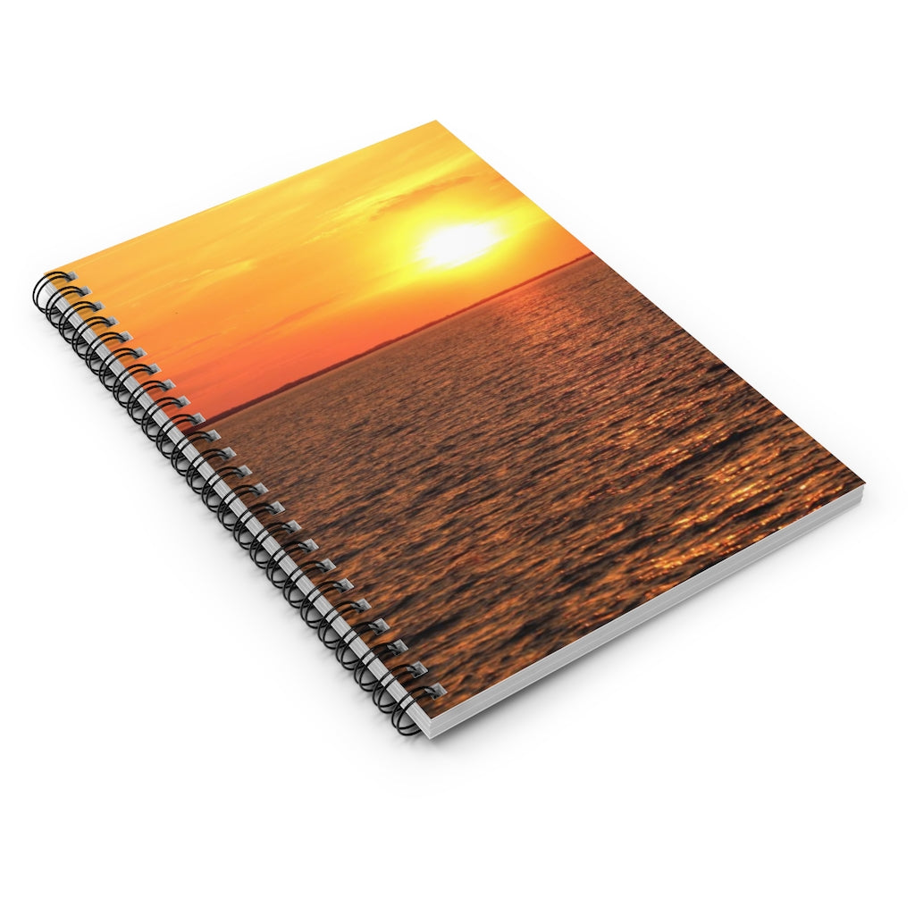 NN Spiral Notebook - Ruled Line Low Yellow Sun