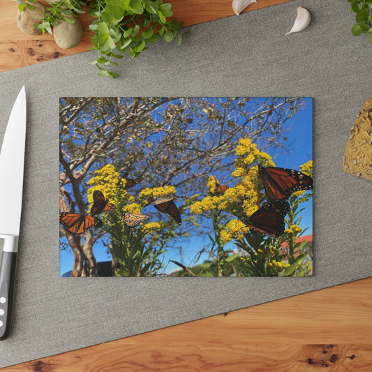 NN Glass Cutting Board OCMD Butterflies