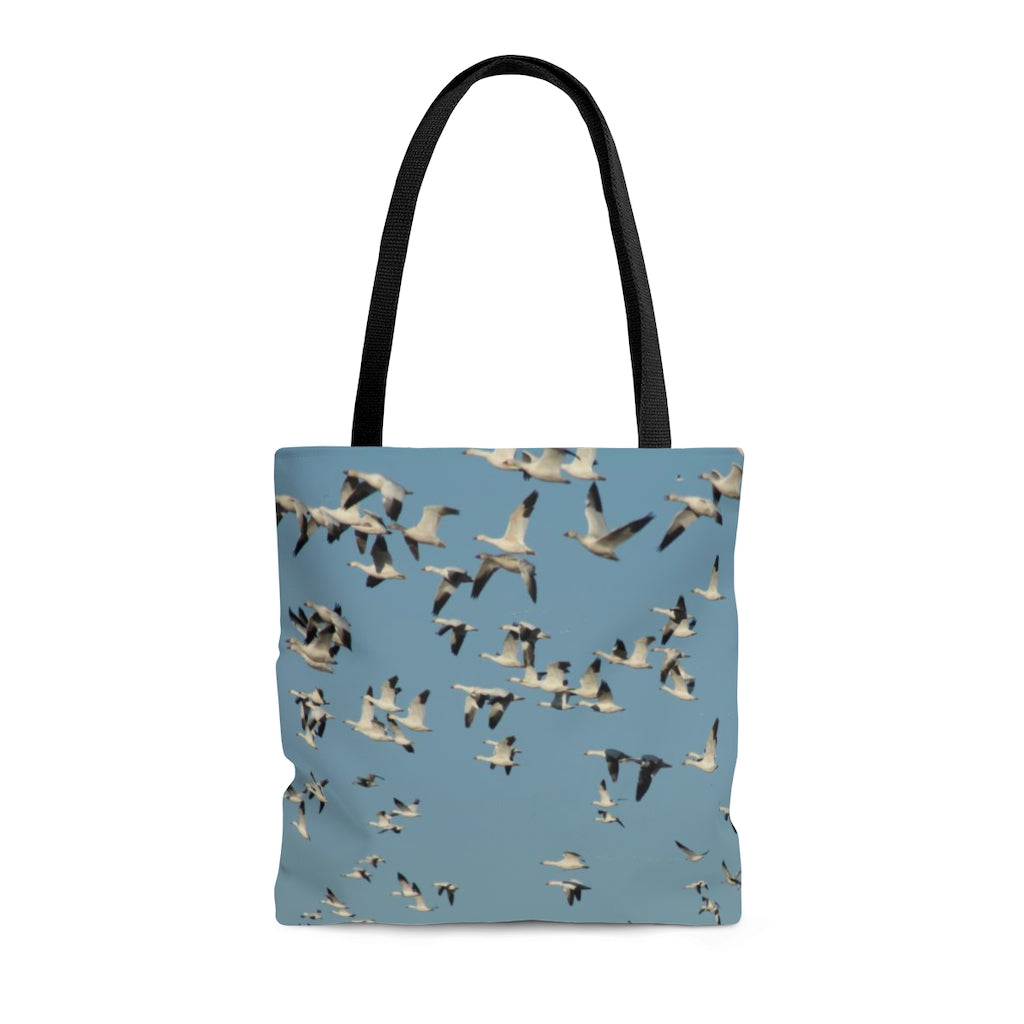 NN AOP Tote Bag Flocks Of Snow Geese