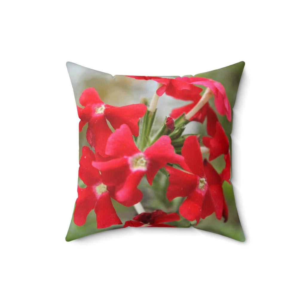 NN Spun Polyester Square Pillow Red Pinwheels